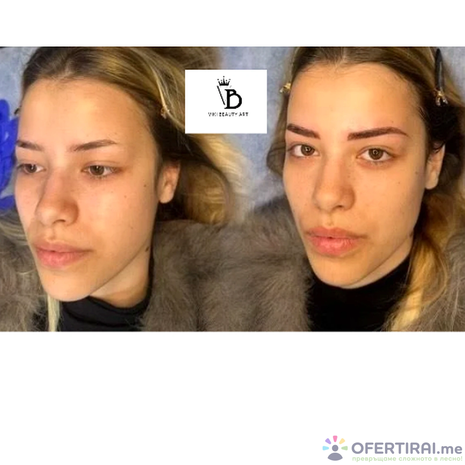Микроблейдинг с включен ретуш