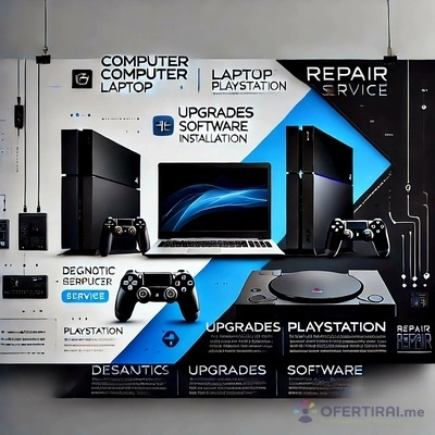Ремонт обслужване ъпгрейд на компютри лаптопи playstation