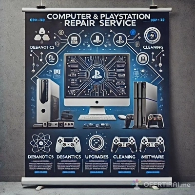 Ремонт обслужване ъпгрейд на компютри лаптопи playstation